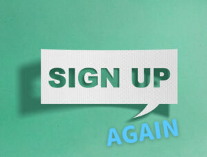sign up again
